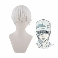 Cosplay Clans Anime Cells At Work White Blood Cell Short White Cosplay Wigs