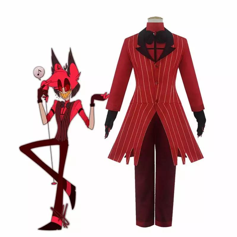 Cosplay Clans Hazbin Hotel Alastor Red Uniform Outfit Full Set Halloween Cosplay Costumes 3 Cosplay Clans Hazbin Hotel Alastor Red Uniform Outfit Full Set Halloween Cosplay Costumes