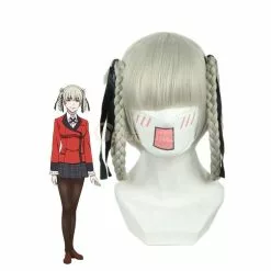 Cosplay Clans Anime Kakegurui Kirari Momobami Synthetic Silver Cosplay Wigs