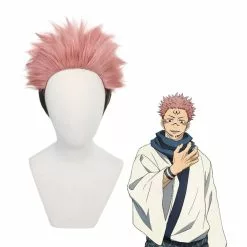 Cosplay Clans Anime Jujutsu Kaisen Ryomen Sukuna Short Pink Gradient Black Cosplay Wigs