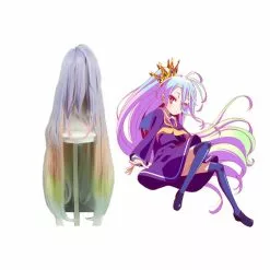 Cosplay Clans Anime No Game No Life Shiro Long Mixed Blue Cosplay Wigs