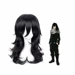 Cosplay Clans Anime My Hero Academia Shouta Aizawa Long Black Cosplay Wigs