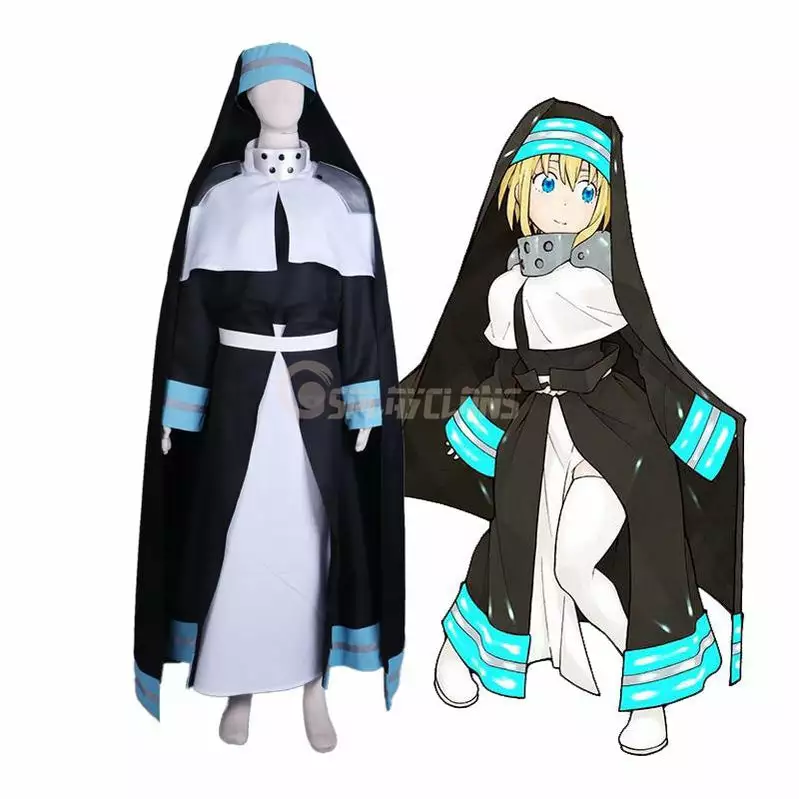 Cosplay Clans Anime Fire Force Iris Fire Suit Cosplay Costume 3 Cosplay Clans Anime Fire Force Iris Fire Suit Cosplay Costume