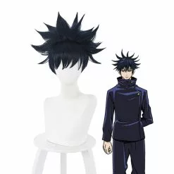 Cosplay Clans Anime Jujutsu Kaisen Megumi Fushiguro Short Dark Blue Cosplay Wigs