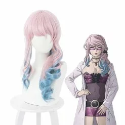 Cosplay Clans Anime Akudama Drive Doctor Long Pink Gradient Blue Cosplay Wigs