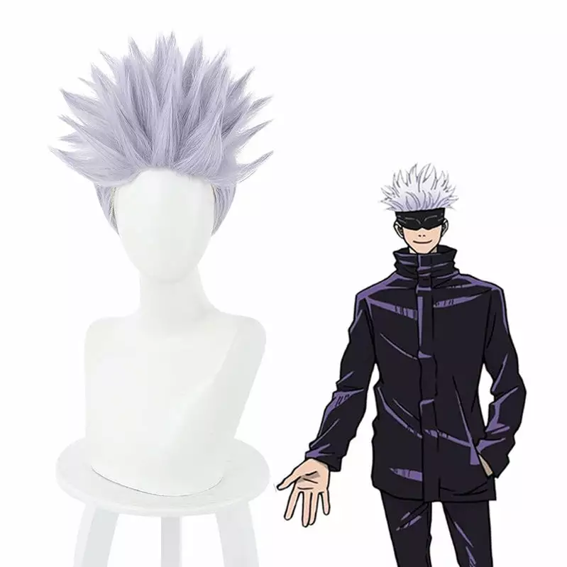 Cosplay Clans Anime Jujutsu Kaisen Satoru Gojo Short Purple Cosplay Wigs 3 Cosplay Clans Anime Jujutsu Kaisen Satoru Gojo Short Purple Cosplay Wigs