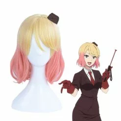 Cosplay Clans Anime Angels Of Death Catherine Ward Cathy Short Blond Gradient Pink Cosplay Wigs