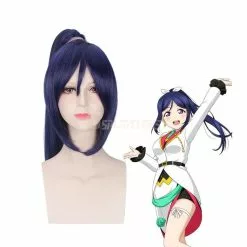 Cosplay Clans Anime LoveLive!Sunshine!! Matsuura Kanan Long Dark Blue Cosplay Wigs