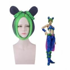 Cosplay Clans Anime JoJo's Bizarre Adventure Stone Ocean Jolyne Cujoh Mixed Dark Green Cosplay Wigs