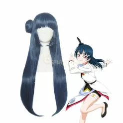 Cosplay Clans Anime LoveLive!Sunshine!! Tsushima Yoshiko Long Mixed Blue Cosplay Wigs