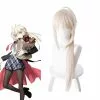Cosplay Clans FGO Fate/Grand Order Saber Altria Chemical 70cm Light Pink Yellow Ponytail Cosplay Wigs