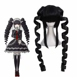 Cosplay Clans Danganronpa: Trigger Happy Havoc Celestia Ludenberg Black Giant Spiral Curl Cosplay Wigs