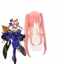 Cosplay Clans Anime FGO Fate/Grand Order Tamamo No Mae Pink Curly Ponytail Straight Cosplay Wigs