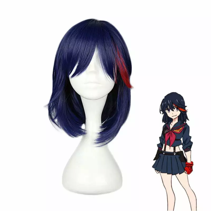 Cosplay Clans Anime KILL La KILL Matoi Ryuuko Short Dark Blue Cosplay Wigs 3 Cosplay Clans Anime KILL La KILL Matoi Ryuuko Short Dark Blue Cosplay Wigs