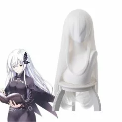 Cosplay Clans Anime Re:Zero Starting Life In Another World Echidna Witch Of Greed Long Straight White Cosplay Wigs