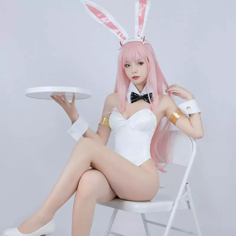 Cosplay Clans Anime DARLING In The FRANXX 02 Zero Two Bunny Girl White Cosplay Costumes 4 Cosplay Clans Anime DARLING In The FRANXX 02 Zero Two Bunny Girl White Cosplay Costumes - Image 2
