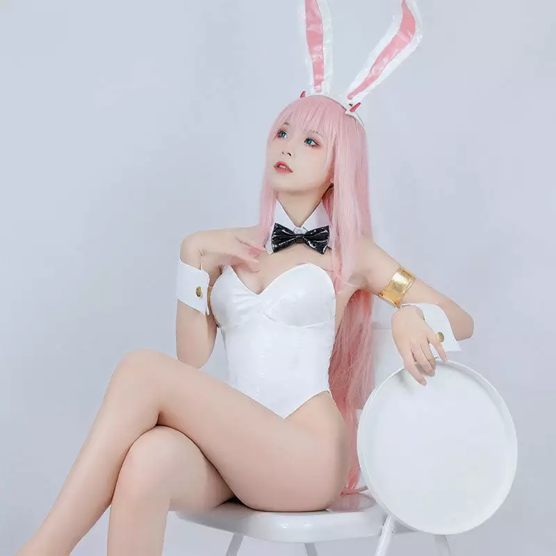 Cosplay Clans Anime DARLING In The FRANXX 02 Zero Two Bunny Girl White Cosplay Costumes 5 Cosplay Clans Anime DARLING In The FRANXX 02 Zero Two Bunny Girl White Cosplay Costumes - Image 3