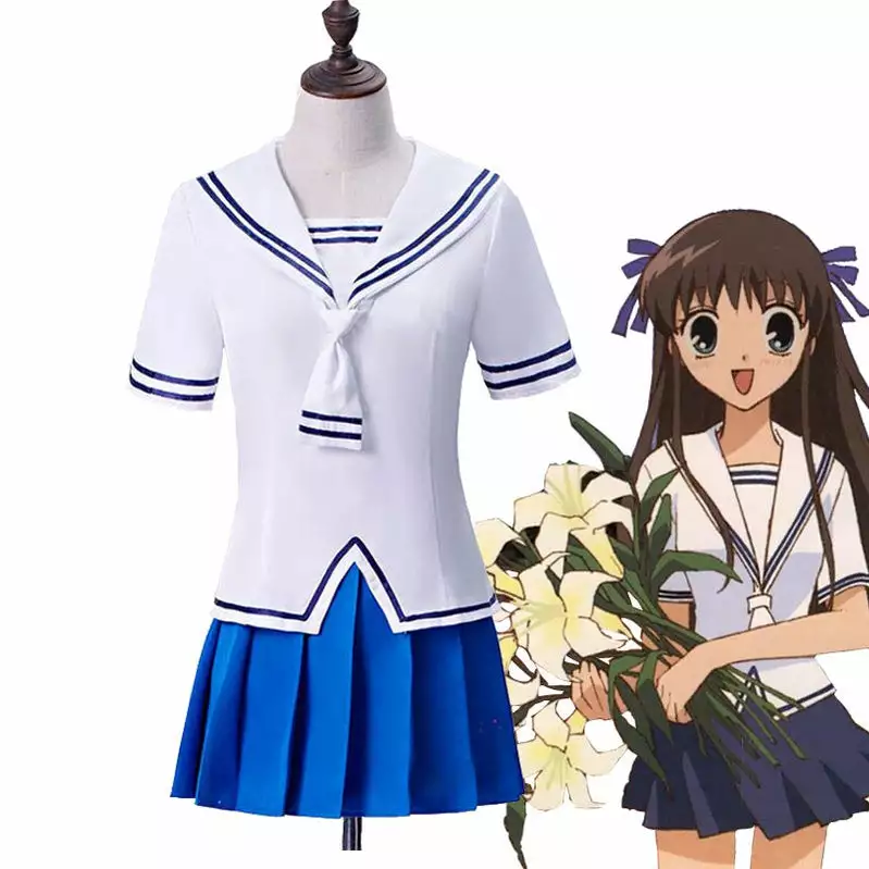 Cosplay Clans Anime Fruits Basket Tohru Honda School Uniform Halloween Cosplay Costumes 5 Cosplay Clans Anime Fruits Basket Tohru Honda School Uniform Halloween Cosplay Costumes - Image 3