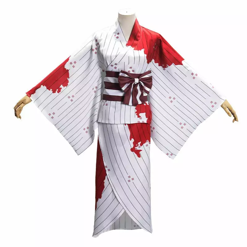 Cosplay Clans Anime Demon Slayer Kimetsu No Yaiba Nezuko Kamado Halloween Blood Splatter Kimono Cosplay Costume 4 Cosplay Clans Anime Demon Slayer Kimetsu No Yaiba Nezuko Kamado Halloween Blood Splatter Kimono Cosplay Costume - Image 2
