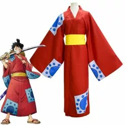 Cosplay Clans Anime One Piece Wano Country Monkey D. Luffy Kimono Cosplay Costumes