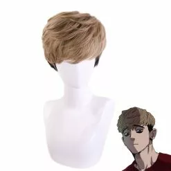 Cosplay Clans Anime Killing Stalking Oh Sangwoo Short Brown Gradient Black Cosplay Wigs