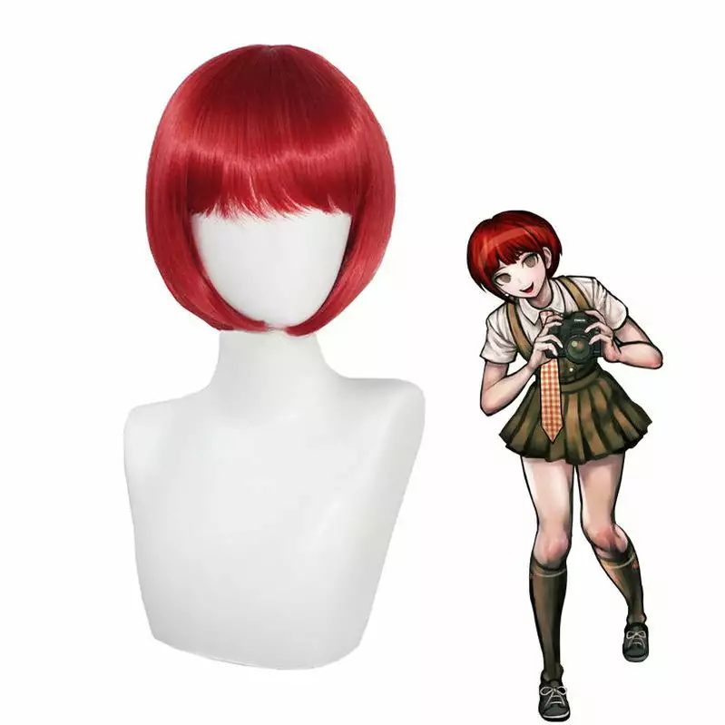 Cosplay Clans Anime Danganronpa 2: Goodbye Despair Mahiru Koizumi Short Red Cosplay Wigs 3 Cosplay Clans Anime Danganronpa 2: Goodbye Despair Mahiru Koizumi Short Red Cosplay Wigs