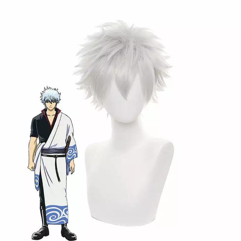 Cosplay Clans Anime Gintama Sakata Gintoki Silver Grey Cosplay Wigs 3 Cosplay Clans Anime Gintama Sakata Gintoki Silver Grey Cosplay Wigs
