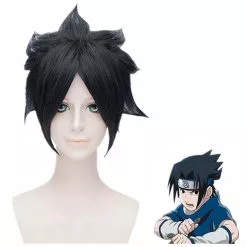 Cosplay Clans Anime Naruto Uchiha Sasuke Short Black Cosplay Wigs