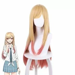 Cosplay Clans Anime My Dress-Up Darling Kitagawa Marin Yellow Gradient Pink Cosplay Wigs