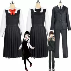 Cosplay Clans Anime Chainsaw Man Kobeni Higashiyama Black Dress Suit Cosplay Costumes