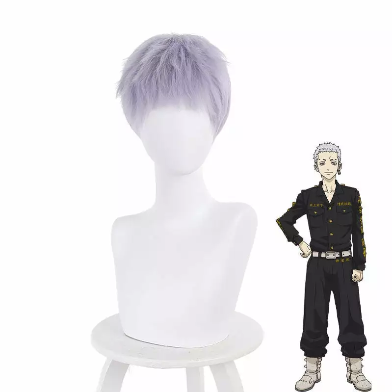 Cosplay Clans Anime Tokyo Revengers Takashi Mitsuya Blue Purple Cosplay Wigs 3 Cosplay Clans Anime Tokyo Revengers Takashi Mitsuya Blue Purple Cosplay Wigs