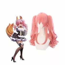 Cosplay Clans Anime FGO Fate/Grand Order Tamamo No Mae Pink Curly Ponytail Cosplay Wigs