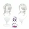 Cosplay Clans Anime Demon Slayer Kimetsu No Yaiba Rui Silver Curly Long Cosplay Wigs