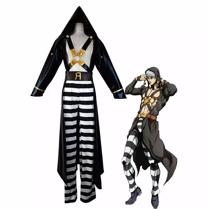 Cosplay Clans Anime JoJo's Bizarre Adventure: Golden Wind Risotto Nero Cosplay Costumes 3 Cosplay Clans Anime JoJo's Bizarre Adventure: Golden Wind Risotto Nero Cosplay Costumes