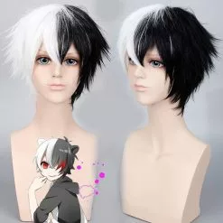 Cosplay Clans Anime Danganronpa: Trigger Happy Havoc Monokuma Black And White Bear Short Cosplay Wigs