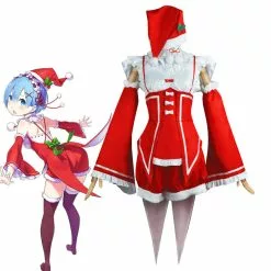 Cosplay Clans Anime Re: Zero Starting Life In Another World Rem And Ram Christmas Cosplay Costumes