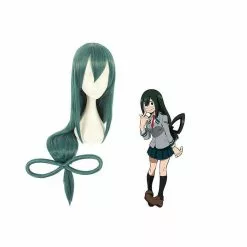 Cosplay Clans Anime My Hero Academia Tsuyu Asui Cosplay Wigs Long Green Wig
