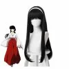 Cosplay Clans Anime Inuyasha Kikyo Long Straight Black Cosplay Wigs