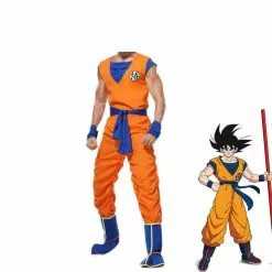 Cosplay Clans Anime Dragon Ball Son Goku Combat Suit Cosplay Costume