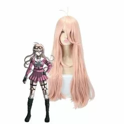 Cosplay Clans Anime Danganronpa V3: Killing Harmony Iruma Miu 80cm Long Straight Pink Cosplay Wigs