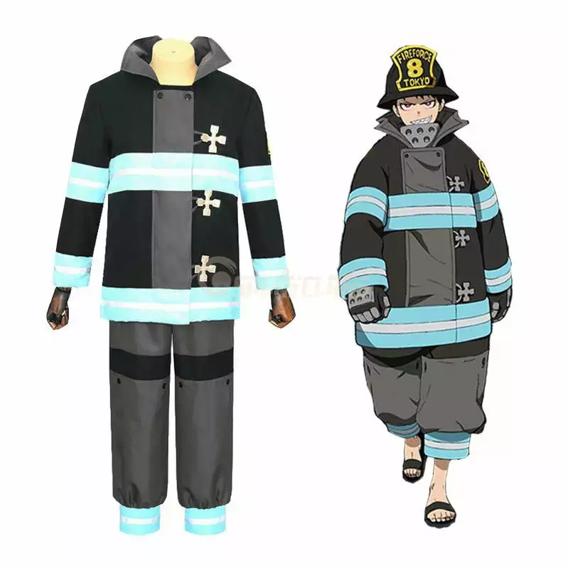 Cosplay Clans Anime Fire Force Shinra Kusakabe Special Fire Force Company 8 Fire Suit Cosplay Costume 3 Cosplay Clans Anime Fire Force Shinra Kusakabe Special Fire Force Company 8 Fire Suit Cosplay Costume