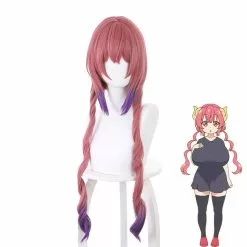 Cosplay Clans Anime Miss Kobayashi's Dragon Maid Ilulu Gallery Pink Gradient Purple Long Cosplay Wigs