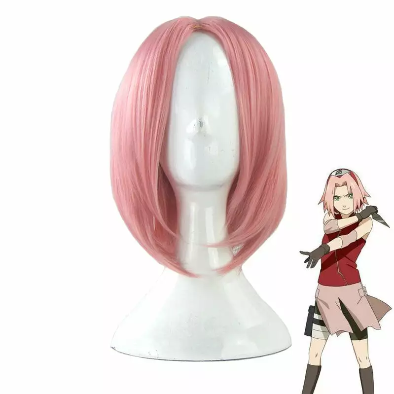 Cosplay Clans Anime Naruto Haruno Sakura Short Pink Cosplay Wigs 3 Cosplay Clans Anime Naruto Haruno Sakura Short Pink Cosplay Wigs