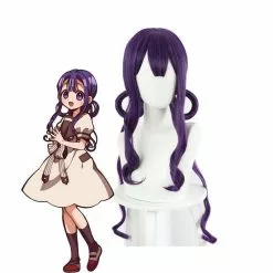 Cosplay Clans Anime Toilet Bound Hanako Kun Akane Aoi Cosplay Wig Purple Mixed Circle Shape Wig