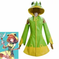 Cosplay Clans Anime Cardcaptor Sakura: Clear Card Sakura Frog Raincoat Fullset Cosplay Costumes