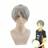 Cosplay Clans Anime Haikyuu Sugawara Koushi Short Gray Cosplay Wigs -Cosplay Clans Sales 1 988de7b9 fda7 421a 88d0 1541e30ccbc4