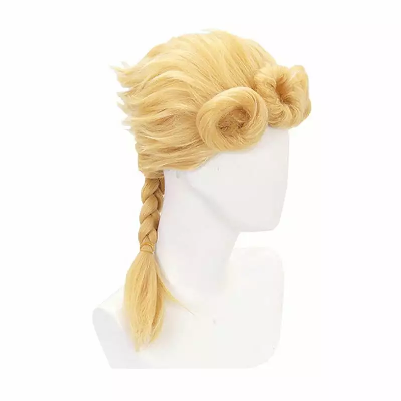 Cosplay Clans Anime JoJo's Bizarre Adventure Golden Wind Giorno Giovanna Long Blond Cosplay Wigs 5 Cosplay Clans Anime JoJo's Bizarre Adventure Golden Wind Giorno Giovanna Long Blond Cosplay Wigs - Image 3