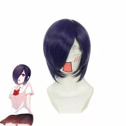 Cosplay Clans Anime Tokyo Ghoul Touka Kirishima Short Purple Cosplay Wigs