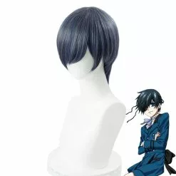 Cosplay Clans Anime Black Butler Ciel Phantomhive Short Blue And Gray Mixed Cosplay Wigs