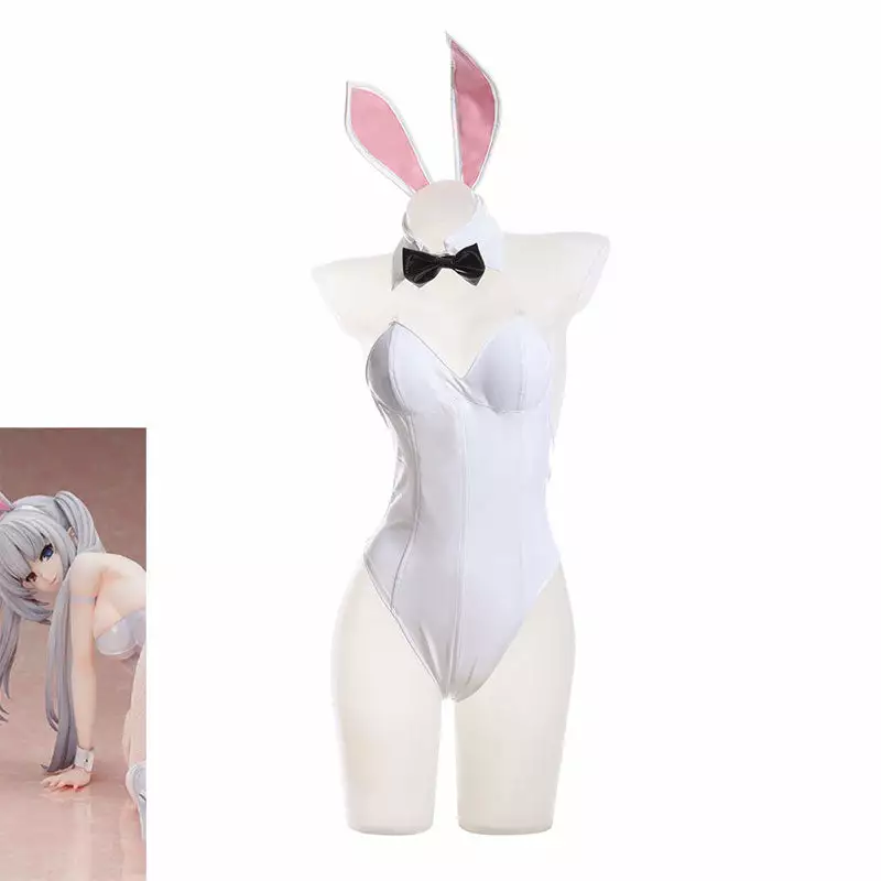 Cosplay Clans Anime Date A Live Date A Bullet White Queen Bunnysuit Cosplay Costumes 3 Cosplay Clans Anime Date A Live Date A Bullet White Queen Bunnysuit Cosplay Costumes